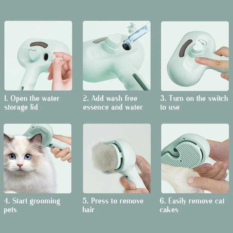 Pet Steam Massage Hair Comb
